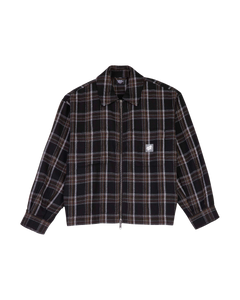 The Santa Cruz Womens Dual Shirt in Black & Brown Check