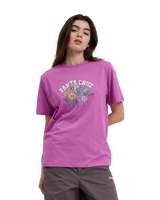 The Santa Cruz Womens Field Strip T-Shirt in Hyper Violet