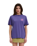 The Santa Cruz Womens Check Outline Ringed Dot T-Shirt in Future Dusk