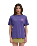 The Santa Cruz Womens Check Outline Ringed Dot T-Shirt in Future Dusk
