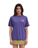 The Santa Cruz Womens Check Outline Ringed Dot T-Shirt in Future Dusk