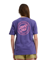 The Santa Cruz Womens Check Outline Ringed Dot T-Shirt in Future Dusk