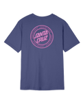 The Santa Cruz Womens Check Outline Ringed Dot T-Shirt in Future Dusk