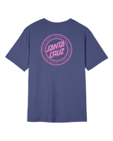 The Santa Cruz Womens Check Outline Ringed Dot T-Shirt in Future Dusk