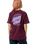 The Santa Cruz Womens Imprint Moon Dot T-Shirt in Dark Cherry