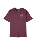 The Santa Cruz Womens Imprint Moon Dot T-Shirt in Dark Cherry