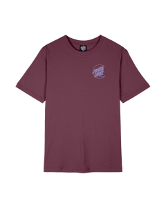 The Santa Cruz Womens Imprint Moon Dot T-Shirt in Dark Cherry