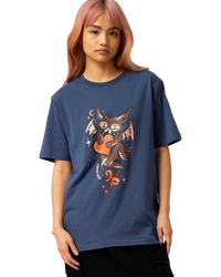 The Santa Cruz Womens Night Critter T-Shirt in Heritage Blue
