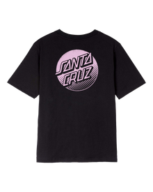 The Santa Cruz Womens Mono Stamped Dot T-Shirt in Black