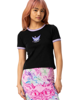 The Santa Cruz Womens Night Critter Mini T-Shirt in Black