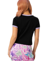 The Santa Cruz Womens Night Critter Mini T-Shirt in Black