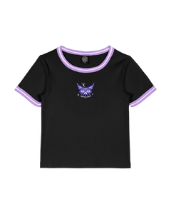 The Santa Cruz Womens Night Critter Mini T-Shirt in Black