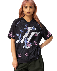 The Santa Cruz Womens Flourish Jersey T-Shirt in Multi