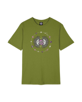 Split Sun Orbit T-Shirt in Pesto