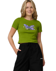 Galaxy Butterfly T-Shirt in Pesto