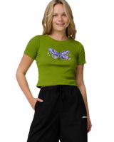 Galaxy Butterfly T-Shirt in Pesto