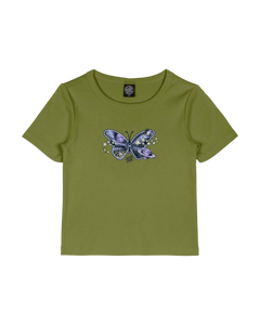 Galaxy Butterfly T-Shirt in Pesto