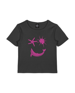 Happy Place T-Shirt in Black Wash