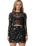 Strip Digi Mesh Crop Top in Starfish Repeat