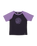 Helix Raglan T-Shirt in Black Wash & Purple Haze