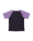 Helix Raglan T-Shirt in Black Wash & Purple Haze