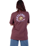 The Santa Cruz Womens Star Snail T-Shirt in Cocoa Powder