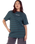 The Santa Cruz Womens Strip Embroidered T-Shirt in Deep Sea & Black Wash Stripe