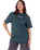 The Santa Cruz Womens Strip Embroidered T-Shirt in Deep Sea & Black Wash Stripe