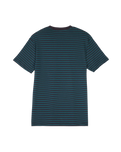 The Santa Cruz Womens Strip Embroidered T-Shirt in Deep Sea & Black Wash Stripe