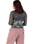 The Santa Cruz Womens Strip Boat Neck Top in Night Visions