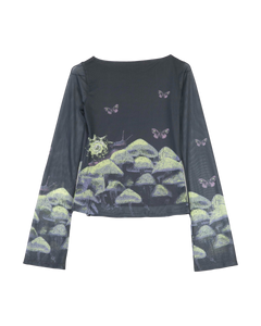 The Santa Cruz Womens Strip Boat Neck Top in Night Visions