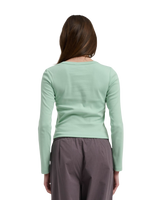 The Santa Cruz Womens Partial Dot Emb Long Sleeve T-Shirt in Pale Sage