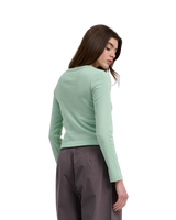 The Santa Cruz Womens Partial Dot Emb Long Sleeve T-Shirt in Pale Sage