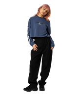 The Santa Cruz Womens Evolve Strip Long Sleeve T-Shirt in Heritage Blue Wash