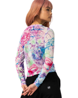 The Santa Cruz Womens Strip Digi Mesh Top in Critter