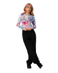 The Santa Cruz Womens Strip Digi Mesh Top in Critter