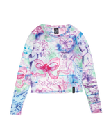 The Santa Cruz Womens Strip Digi Mesh Top in Critter