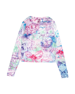 The Santa Cruz Womens Strip Digi Mesh Top in Critter