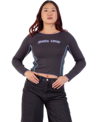 The Santa Cruz Womens Razor Arch Strip Long Sleeve T-Shirt in Multi
