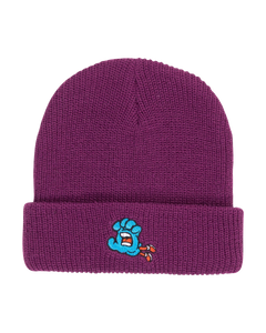 The Santa Cruz Boys Boys Hand Dude Beanie in Fresh Purple