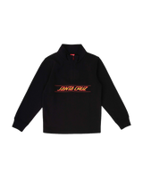 The Santa Cruz Boys Boys Classic Fade 1/4 Zip Sweatshirt in Black