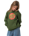 The Santa Cruz Boys Boys Classic Dot Hoodie in Dark Moss