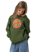 The Santa Cruz Boys Boys Classic Dot Hoodie in Dark Moss