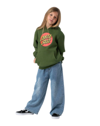 The Santa Cruz Boys Boys Classic Dot Hoodie in Dark Moss