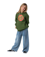 The Santa Cruz Boys Boys Classic Dot Hoodie in Dark Moss