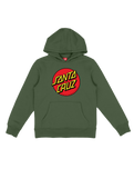 The Santa Cruz Boys Boys Classic Dot Hoodie in Dark Moss