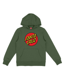 The Santa Cruz Boys Boys Classic Dot Hoodie in Dark Moss