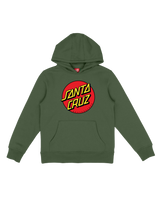 The Santa Cruz Boys Boys Classic Dot Hoodie in Dark Moss