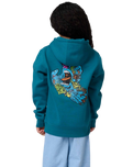 Boys Roskopp Screaming Five Hoodie in Teal