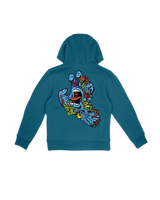 Boys Roskopp Screaming Five Hoodie in Teal